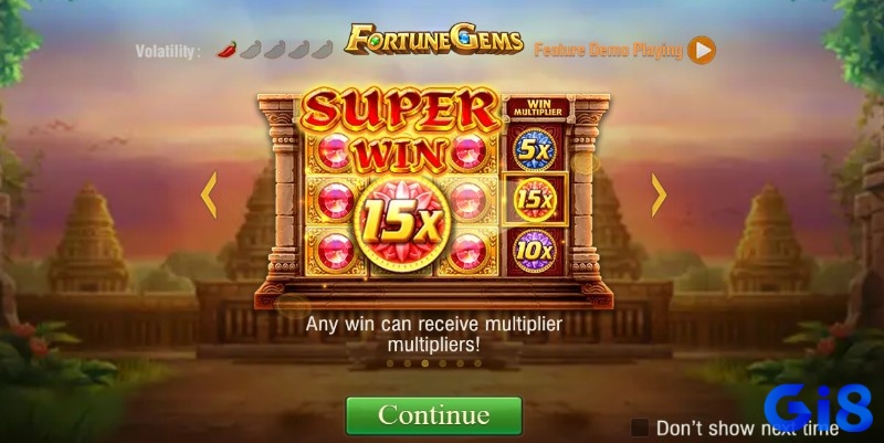 Fortune Gems Slot đưa người chơi đến một thành phố cổ cùng ánh vàng lấp lánh